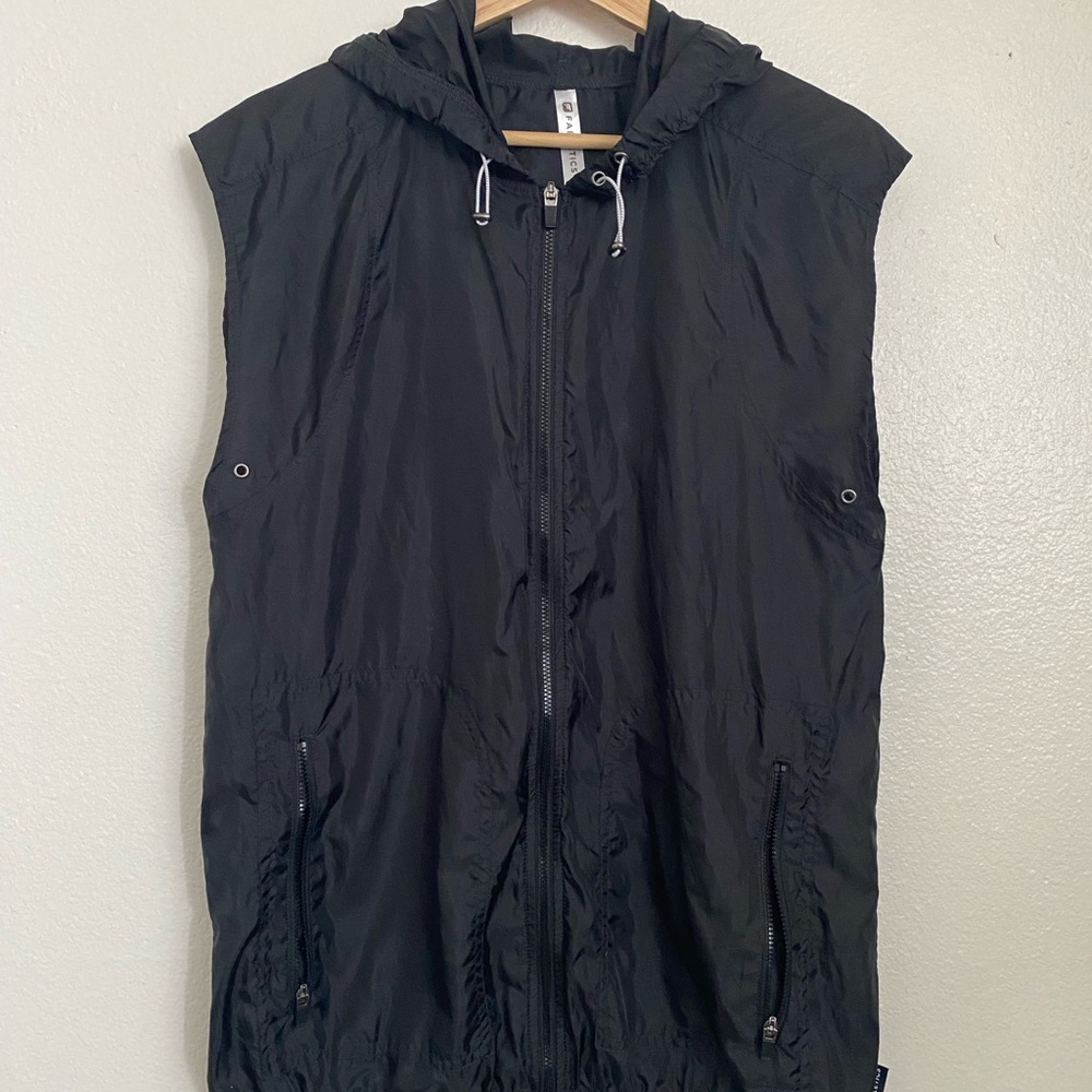 Fabletics Black Hooded Rain Vest